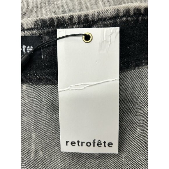 Retrofete Womens XS Willa Denim Mini Skirt Gray Stone FW20-3391 Made Italy NWT - Picture 11 of 16